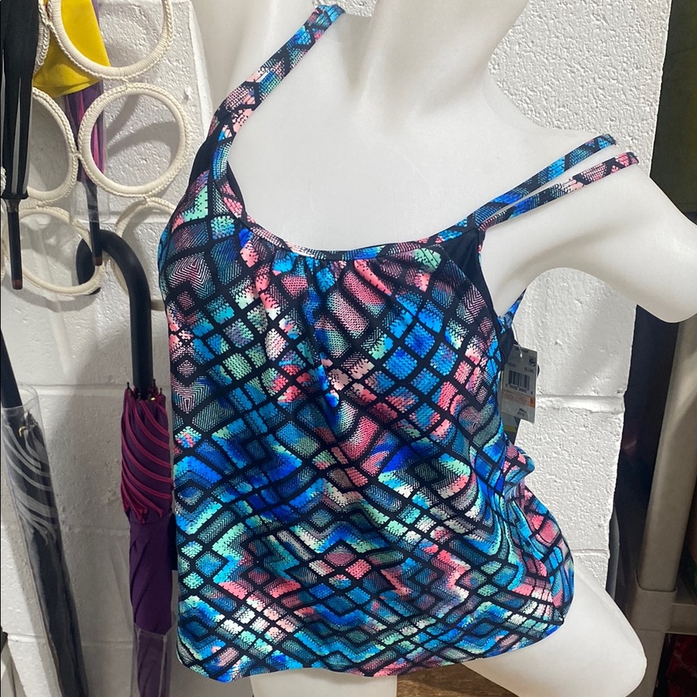 Go Gossip Tankini Top Swimsuit Separates Small New 4/25